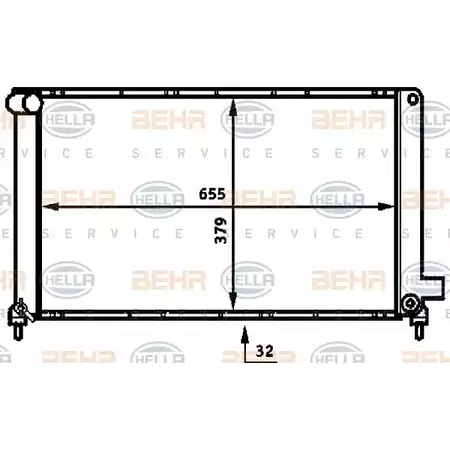 Радиатор охлаждения двигателя HELLA _BEHR HELLA SERVICE_ 8MK 376 713-651 4C36S 45493