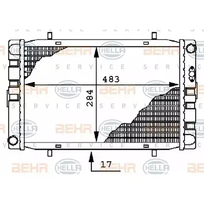 Радиатор охлаждения двигателя HELLA 8MK 376 715-551 45651 _BEHR HELLA SERVICE_ IKGTQ