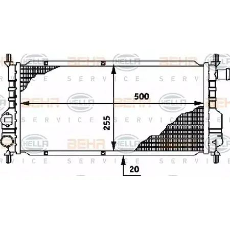Радиатор охлаждения двигателя HELLA 8MK 376 716-101 45681 G40EV6M _BEHR HELLA SERVICE_