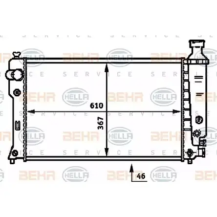 Радиатор охлаждения двигателя HELLA _BEHR HELLA SERVICE_ LGRQ61 8MK 376 717-661 45807