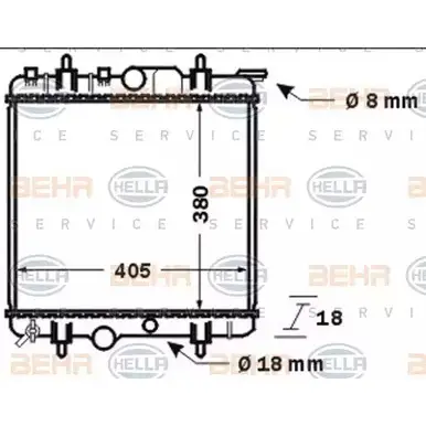 Радиатор охлаждения двигателя HELLA 8MK 376 718-241 _BEHR HELLA SERVICE_ TH7RR8Q 45856