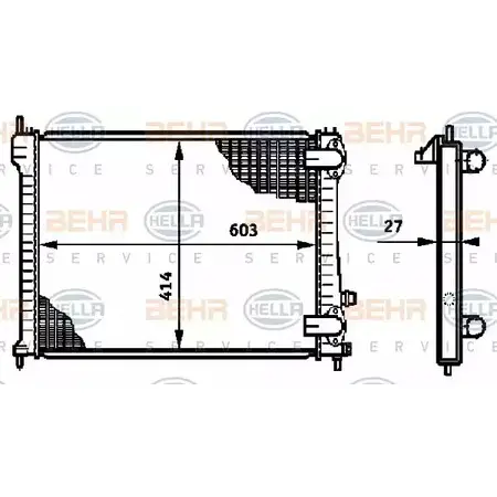 Радиатор охлаждения двигателя HELLA AQIP76 8MK 376 719-281 45949 _BEHR HELLA SERVICE_