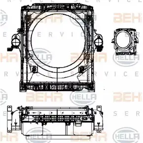 модуль охлаждения HELLA _BEHR HELLA SERVICE_ 8MK 376 722-191 6MKO4W 46179