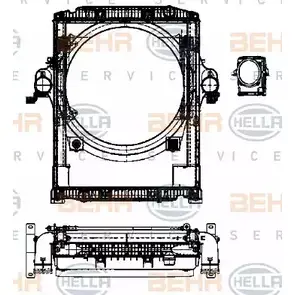 модуль охлаждения HELLA 46182 8MK 376 722-221 YT5IAK _BEHR HELLA SERVICE_