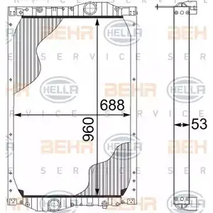 Радиатор охлаждения двигателя HELLA 46248 VXV59 8MK 376 726-461 _BEHR HELLA SERVICE_