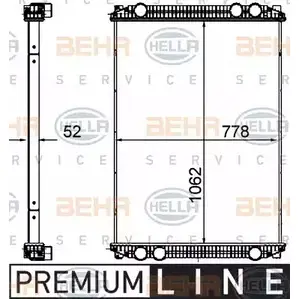 Радиатор охлаждения двигателя HELLA _BEHR HELLA SERVICE_ JIMSM 46656 8MK 376 761-571