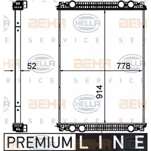 Радиатор охлаждения двигателя HELLA _BEHR HELLA SERVICE_ 46657 8MK 376 761-581 N5SVZ
