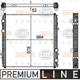 Радиатор охлаждения двигателя HELLA 8MK 376 761-601 _BEHR HELLA SERVICE_ ETDK5 46659