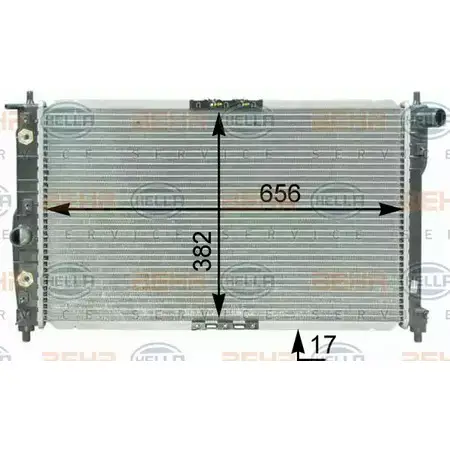 Радиатор охлаждения двигателя HELLA 46717 HI56CA3 _BEHR HELLA SERVICE_ 8MK 376 762-601