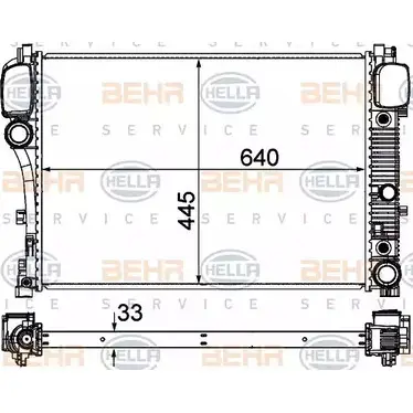 Радиатор охлаждения двигателя HELLA 46836 0BI8T5 _BEHR HELLA SERVICE_ 8MK 376 764-791