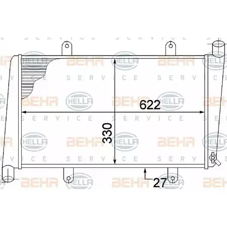 Радиатор охлаждения двигателя HELLA 47067 8MK 376 774-181 _BEHR HELLA SERVICE_ B1DPGRK