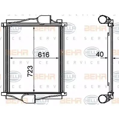Интеркулер HELLA _BEHR HELLA SERVICE_ 47543 8ML 376 746-311 LK7CG4