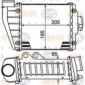 Интеркулер HELLA A1H3E 8ML 376 746-321 47544 _BEHR HELLA SERVICE_