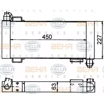 Масляный радиатор двигателя HELLA 8MO 376 765-301 NL790 47995 _BEHR HELLA SERVICE_