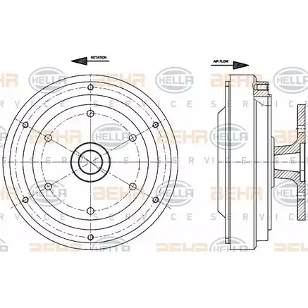 Вискомуфта HELLA _BEHR HELLA SERVICE_ 50161 8MV 376 791-261 EFV9TU3