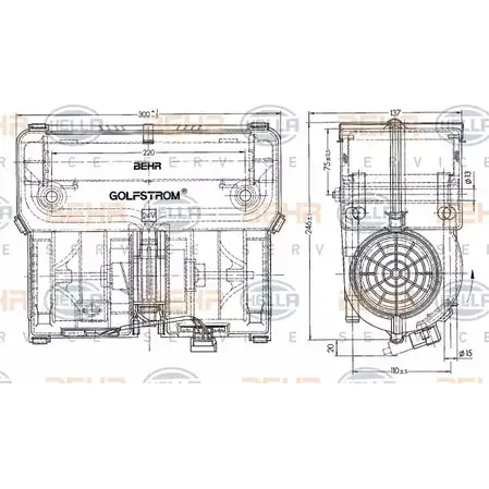 Испаритель кондиционера HELLA VNO7Z 9MX 351 314-161 _BEHR HELLA SERVICE_ 52390