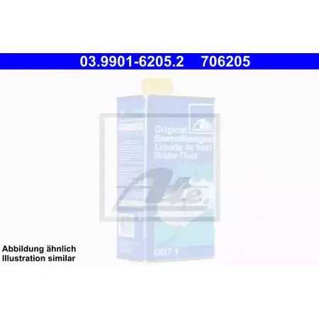 Тормозная жидкость DOT 4, 200 л ATE 55182 706 205 ZLB0P 03990162052