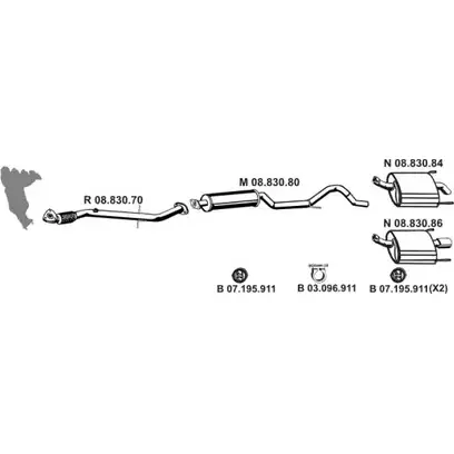 Система выпуска ОГ EBERSPACHER 082759 5 Y3FI Q43J3P 83678