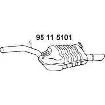 Задний глушитель EBERSPACHER 95 11 5101 9MEZ0Q O JQYPB 90248 изображение 0