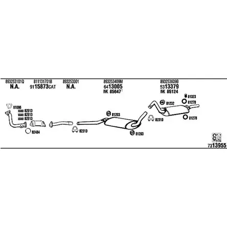 Система выпуска ОГ Walker D HM2GMU AD80017 134416 CCRJC изображение 0