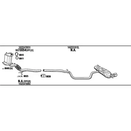Система выпуска ОГ Walker J3Y37WH 134558 S 3JXCY2 ADH19969B изображение 0