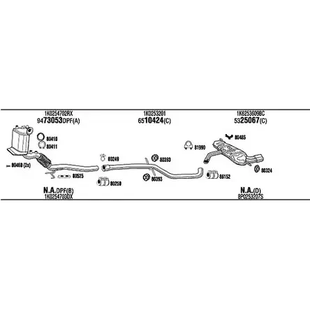 Система выпуска ОГ Walker CL S0B ADK018067DB HR4P4 134700 изображение 0