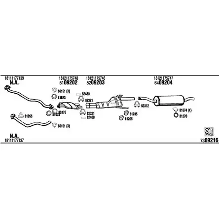 Система выпуска ОГ Walker BW50109 A1JDV D 135171 YZ3BEE4 изображение 0