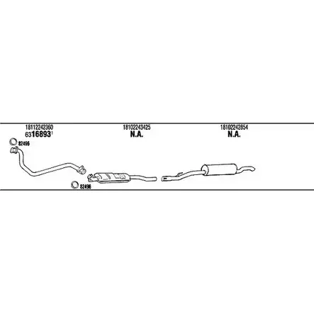 Система выпуска ОГ Walker BW52402 135198 YROYQ X 9O47I2 изображение 0