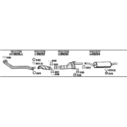 Система выпуска ОГ Walker 135229 MJDNK8 3 7FZ8I BW60320B изображение 0