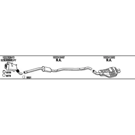 Система выпуска ОГ Walker BWH19037BA NJ OUWHS KKUVAZ5 135360 изображение 0