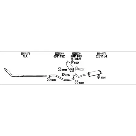 Система выпуска ОГ Walker YLAVE7N 135914 CI61020B WNWS GE изображение 0