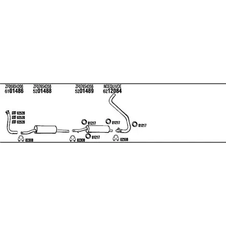 Система выпуска ОГ Walker E31QODE 6MYAX3 6 136032 CI98119A