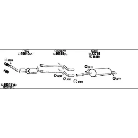 Система выпуска ОГ Walker CIH15911B 2GYQJ08 136067 B 3LWFFD изображение 0