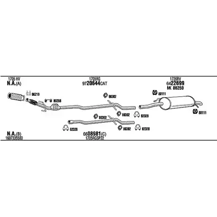 Система выпуска ОГ Walker 136292 UIV IYY CIK015914A 5VCNXD изображение 0