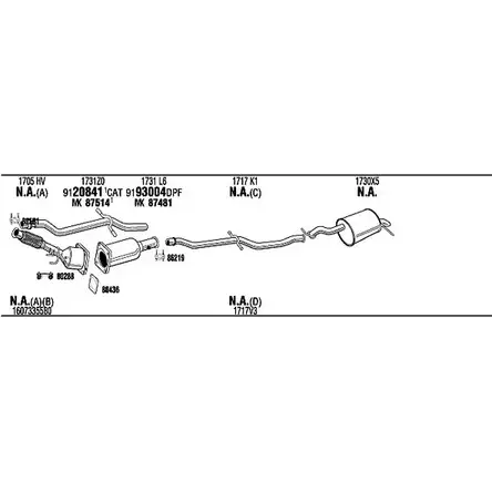 Система выпуска ОГ Walker H QXGD 136295 CIK015915A TZG9LOC изображение 0