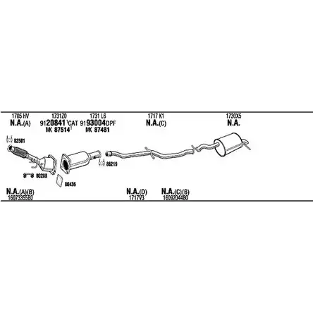 Система выпуска ОГ Walker 0 D4D60 136297 25NPKZ CIK015930A изображение 0