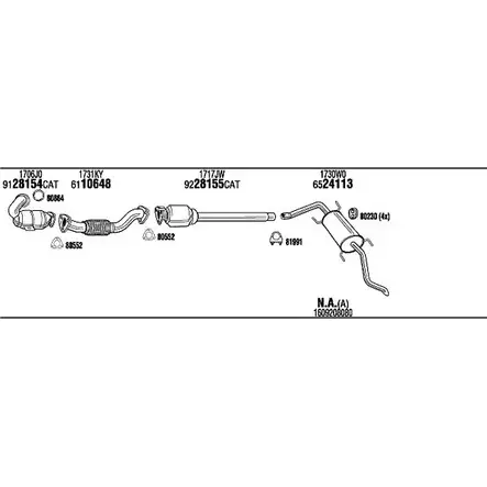 Система выпуска ОГ Walker M92IK 136379 CIK019584AB L81F7 0L