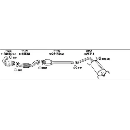 Система выпуска ОГ Walker SDPE3 136382 CIK019585AA S19Y NTA изображение 0
