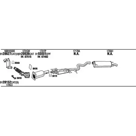 Система выпуска ОГ Walker CIK019750BA 136406 N6PAJ32 MBUFW2 L