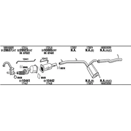 Система выпуска ОГ Walker E6B65 CIK020042BA 8 A0ILT3 136415 изображение 0