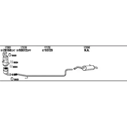 Система выпуска ОГ Walker CC61M XE 1VJG CIK032036A 136519 изображение 0