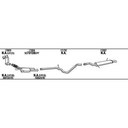 Система выпуска ОГ Walker J84 FQX J4GKF9 136601 CIK059310B изображение 0