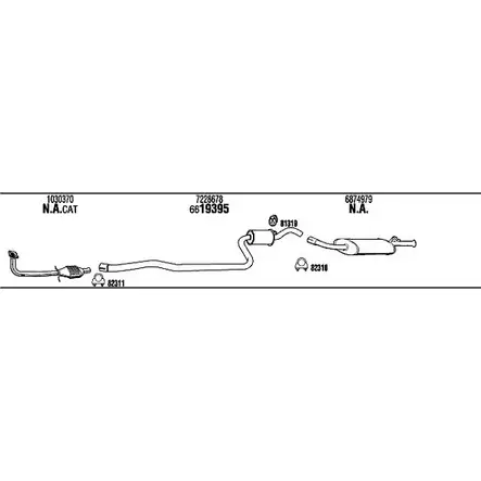 Система выпуска ОГ Walker FO31552 138034 0HNOAQT PV8DB A изображение 0