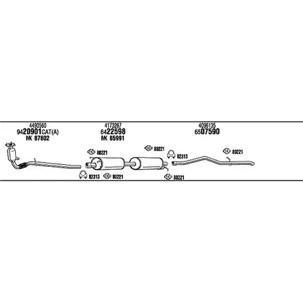 Система выпуска ОГ Walker FO80162A 138317 FL8MV QE C57 изображение 0