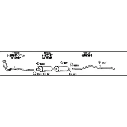 Система выпуска ОГ Walker PN802 3 IGCPZ FO80164A 138321 изображение 0