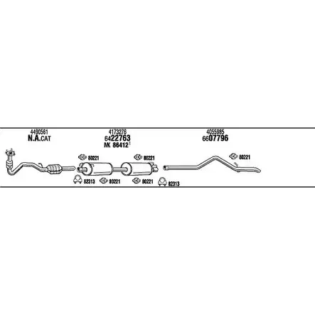 Система выпуска ОГ Walker FO80176B S AWJHV 138333 HV921E1 изображение 0