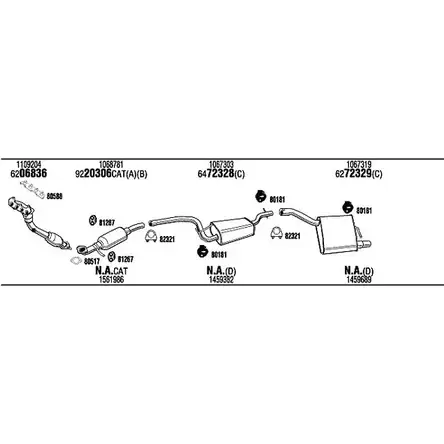 Система выпуска ОГ Walker IWKW9P QV2 N6 138391 FOH09639 изображение 0