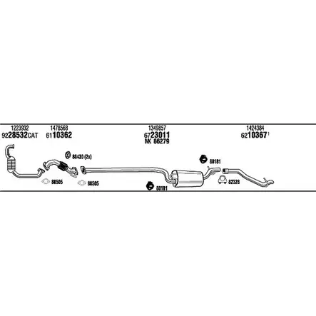 Система выпуска ОГ Walker WI 1SP 138751 FOK018957A HRTX2RU изображение 0