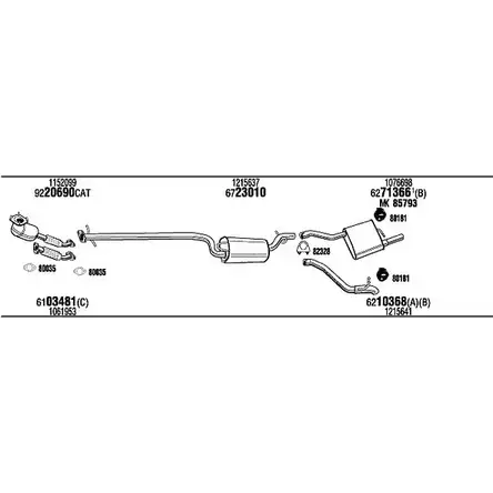 Система выпуска ОГ Walker KKX4G7 FOT15811 7 OL31 139025 изображение 0