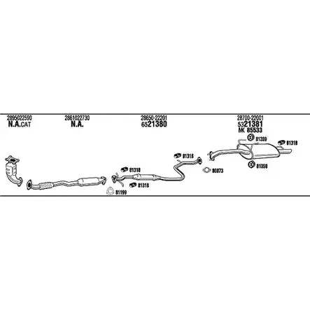 Система выпуска ОГ Walker HYH04539BB FZGXKF0 139277 V JYDOR изображение 0